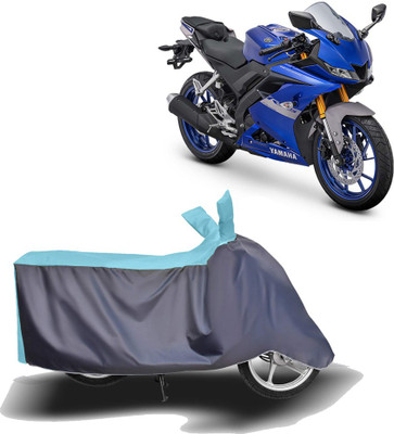 MOTOGENIX Two Wheeler Cover for Yamaha(YZF, Blue, Grey)