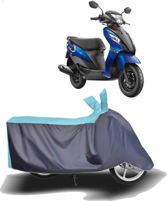MOTOGENIX Two Wheeler Cover for Suzuki(Let's, Blue, Grey)