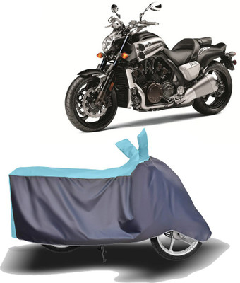 MOTOGENIX Two Wheeler Cover for Yamaha(VMAX, Blue, Grey)