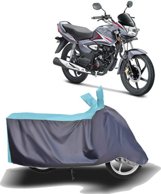 MOTOGENIX Two Wheeler Cover for Honda(CB Shine, Blue, Grey)