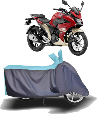 MOTOGENIX Two Wheeler Cover for Yamaha(Fazer 25, Blue, Grey)