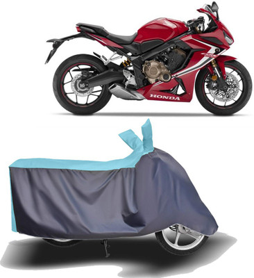 MOTOGENIX Two Wheeler Cover for Honda(CBR 650F, Blue, Grey)