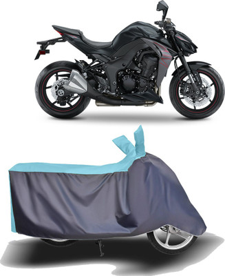 MOTOGENIX Two Wheeler Cover for Kawasaki(Z1000, Blue, Grey)