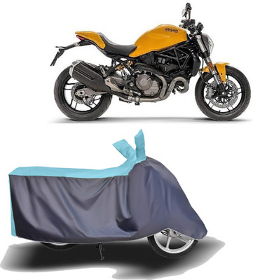MOTOGENIX Two Wheeler Cover for Ducati(Monster 82, Blue, Grey)