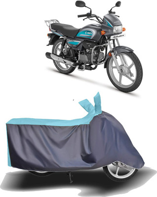 Mdstar Waterproof Two Wheeler Cover for Hero(MotoCorp Splendor Plus, Blue, Grey)