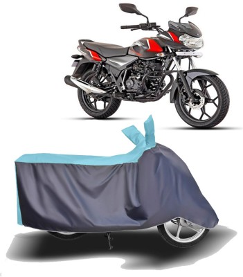 MOTOGENIX Two Wheeler Cover for Bajaj(Discover 150 f, Blue, Grey)