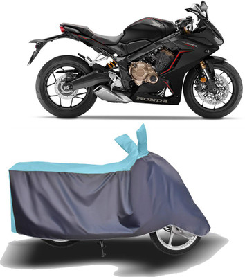MOTOGENIX Two Wheeler Cover for Honda(CBR650R, Blue, Grey)