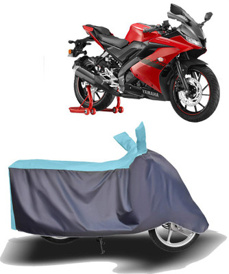 MOTOGENIX Two Wheeler Cover for Yamaha(YZF R15 V3.0, Blue, Grey)