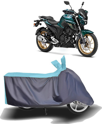 MOTOGENIX Two Wheeler Cover for Yamaha(FZ25, Blue, Grey)