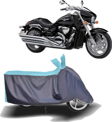 MOTOGENIX Two Wheeler Cover for Suzuki(Intruder M800, Blue, Grey)