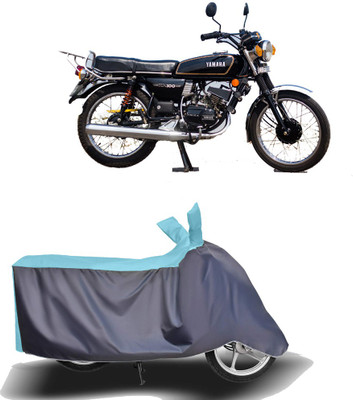 Amozkart Two Wheeler Cover for Yamaha(RX 100, Blue, Grey)
