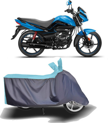 Amozkart Two Wheeler Cover for Hero(MotoCorp Splendor iSmart, Blue, Grey)