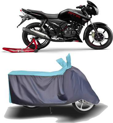 MOTOGENIX Two Wheeler Cover for TVS(Apache RTR 180, Blue, Grey)