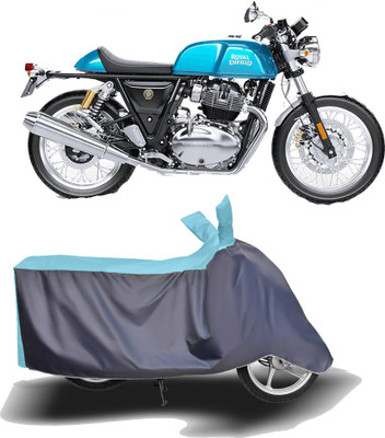 MOTOGENIX Two Wheeler Cover for Royal Enfield(Continental GT, Blue, Grey)