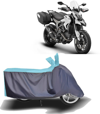 MOTOGENIX Two Wheeler Cover for Ducati(Hyperstrada, Blue, Grey)