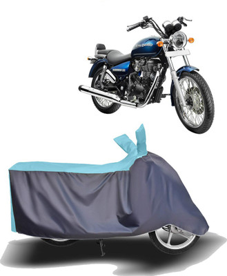 MOTOGENIX Two Wheeler Cover for Royal Enfield(Thunderbird 350, Blue, Grey)