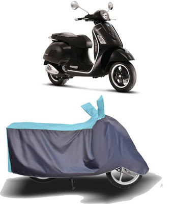 MOTOGENIX Two Wheeler Cover for Vespa(Piaggio Vespa, Blue, Grey)