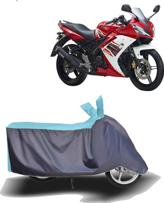 MOTOGENIX Two Wheeler Cover for Yamaha(R15 s, Blue, Grey)