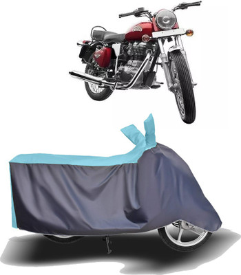 MOTOGENIX Two Wheeler Cover for Royal Enfield(Electra 4S, Blue, Grey)