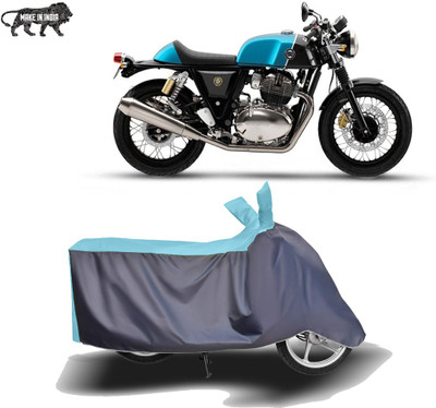 MOTOGENIX Two Wheeler Cover for Royal Enfield(Continental GT 650, Blue, Grey)