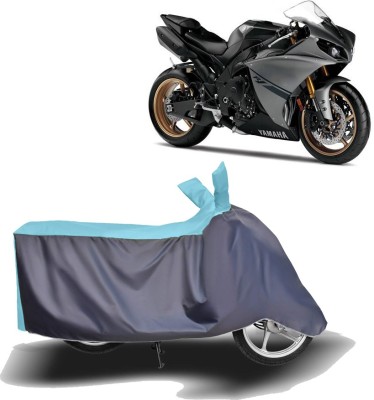 MOTOGENIX Two Wheeler Cover for Yamaha(YZF-R1, Blue, Grey)