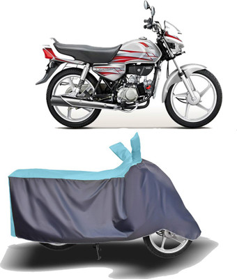 Amozkart Two Wheeler Cover for Hero(MotoCorp HF Deluxe, Blue, Grey)
