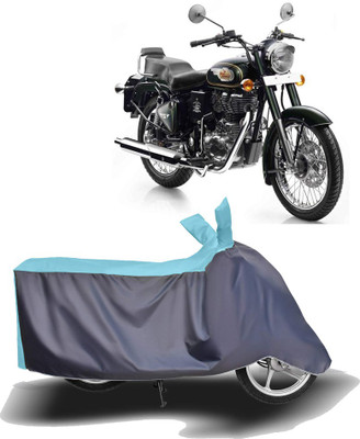 MOTOGENIX Two Wheeler Cover for Royal Enfield(Electra, Blue, Grey)