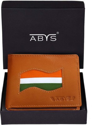 ABYS Men Casual Tan Genuine Leather Wallet(4 Card Slots)