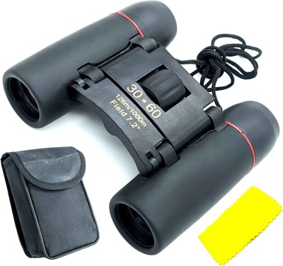 DHC Professional 30X60 Prism Binocular Monocular Telescope Waterproof Outdoor Portable HD Powerful Lens 30X Zoom Binoculars with Carrying Bag/Cleaning Cloth 20 Binoculars(60 mm , Black)