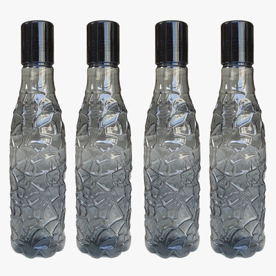AK HUB 1000 ml Plastic Bottle(Pack of 4, Black)