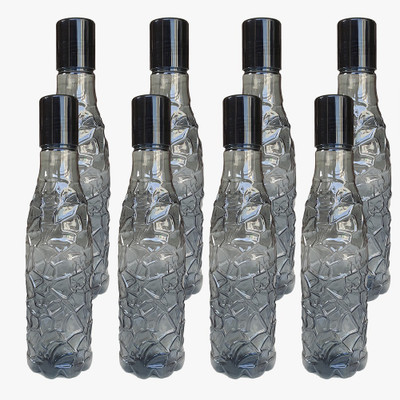 AK HUB 1000 ml Plastic Bottle(Pack of 8, Black)