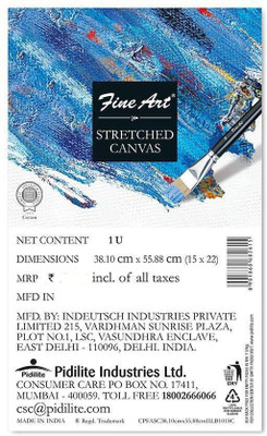 Fine Art 15 X 22 Inch Stretched Canvas Back Fold Cotton Fine Grain Stretched Canvas Board (Set of 1)(White)
