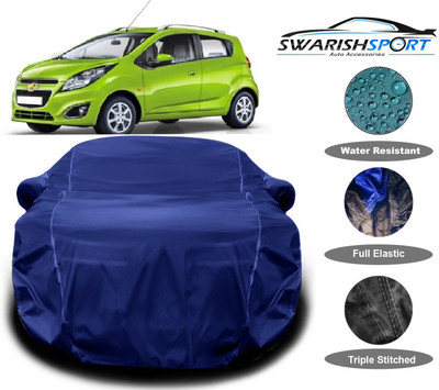 Swarish Car Cover For Chevrolet Beat (With Mirror Pockets)(Blue)