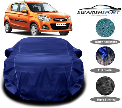 Swarish Car Cover For Maruti Suzuki Alto K10 (With Mirror Pockets)(Blue)