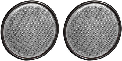 Allpartssource Clear Round Shape Reflex Reflector Car Reflector Light(White)
