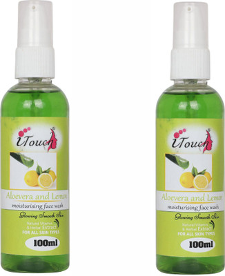 I TOUCH HERBAL Aloe Vera And Lemon Face Wash 100 ml x 2 - ( Pack Of 2 x 100 ml )(2 Items in the set)