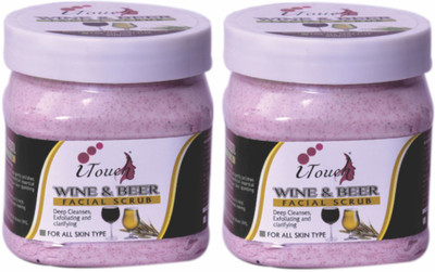 I TOUCH HERBAL Wine And Beer Scrub ,500 ml X 2 ( Pack Of 2 X 500 Ml )(2 Items in the set)