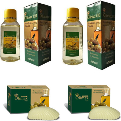 ZEE DRUGS Olimax Combo ( 2 Oil + 2 Soap ) for Rejuvenating Skin(4 Items in the set)
