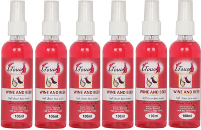 I TOUCH HERBAL Wine And Beer Face Wash 100 ml x 6 - ( Pack Of 6 x 100 ml )(6 Items in the set)