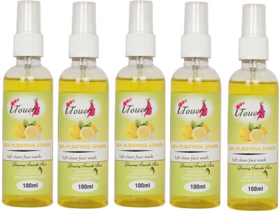 I TOUCH HERBAL Skin Purifying Lemon Face Wash 100 ml x 5 - ( Pack Of 5 x 100 ml )(5 Items in the set)
