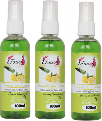 I TOUCH HERBAL Aloe Vera And Lemon Face Wash 100 ml x 3 - ( Pack Of 3 x 100 ml )(3 Items in the set)