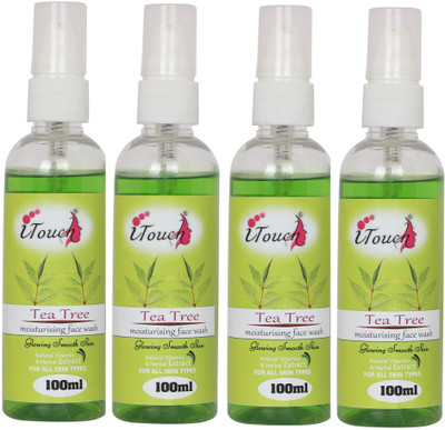 I TOUCH HERBAL Tea Tree Face Wash 100 ml x 4 - ( Pack Of 4 x 100 ml )(4 Items in the set)