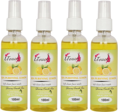 I TOUCH HERBAL Skin Purifying Lemon Face Wash 100 ml x 4 - ( Pack Of 4 x 100 ml )(4 Items in the set)