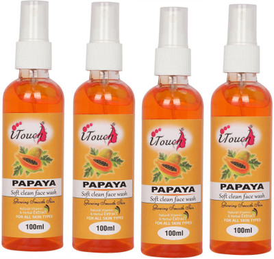 I TOUCH HERBAL Papaya Face Wash 100 ml x 4 - ( Pack Of 4 x 100 ml )(4 Items in the set)