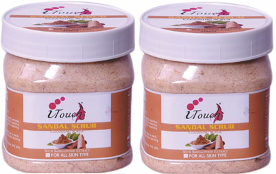 I TOUCH HERBAL Sandal Scrub ,500 ml X 2 ( Pack Of 2 X 500 Ml )(2 Items in the set)
