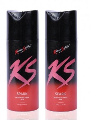 KS KAMA SUTRA SAPRK DEO Deodorant Spray  -  For Men & Women(150 ml, Pack of 2)