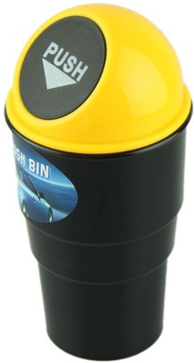 Shadowfax Car Mini Glass Size Garbage Can Trash Dust Bin Plastic Dustbin(Multicolor)
