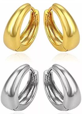 Lila Mens & Women Fashion Jewellery Silver Golden Stud Salman Khan style Kaju Bali Stainless Steel, Metal Hoop Earring, Stud Earring, Clip-on Earring