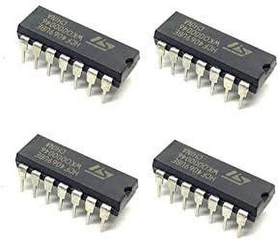 jivith 4Pcs 4069 IC CD4069UBE Logic IC CMOS Hex Inverter, CD4069 Electronic Components Electronic Hobby Kit