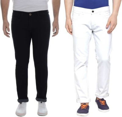 BEN MARTIN Slim Men Black, White Jeans(Pack of 2)